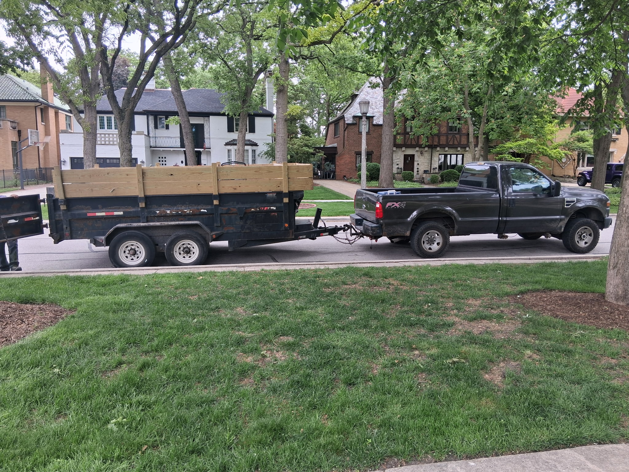 Ford F-350 FX4 with dump trailer